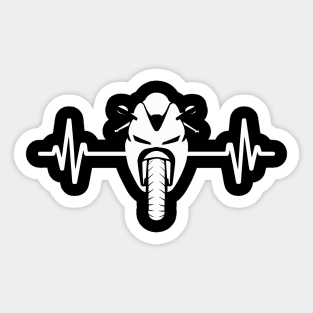 Sport Motorcycle Heartbeat Sticker